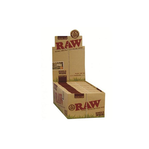 50 raw single wide organic hemp rolling papers default title