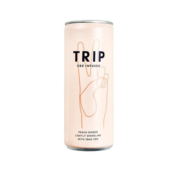 24 x trip 15mg cbd infused peach & ginger drink 250ml default title