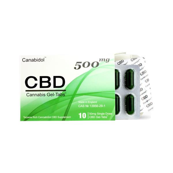 canabidol 500mg cbd gel-tabs 10 capsules default title