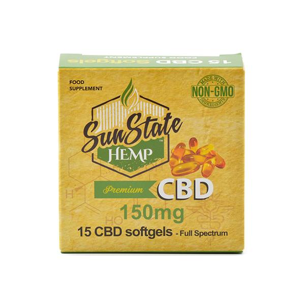 sun state hemp 150mg cbd softgels - 15 softgels default title