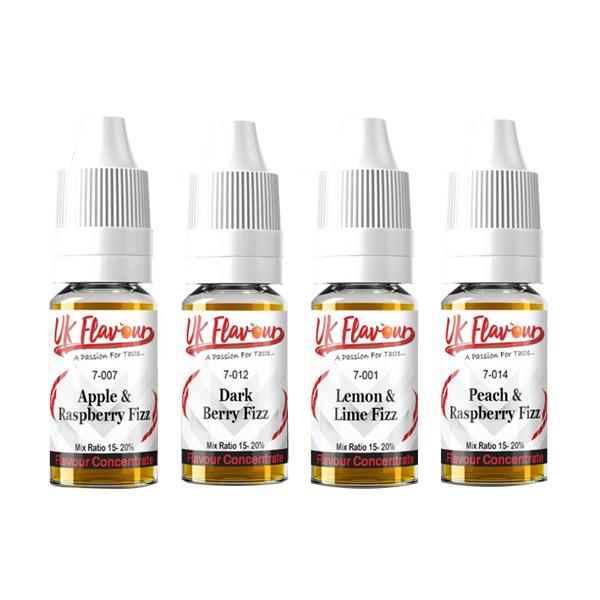 10 x 10ml uk flavour fizzy range concentrate 0mg (mix ratio 15-20%)