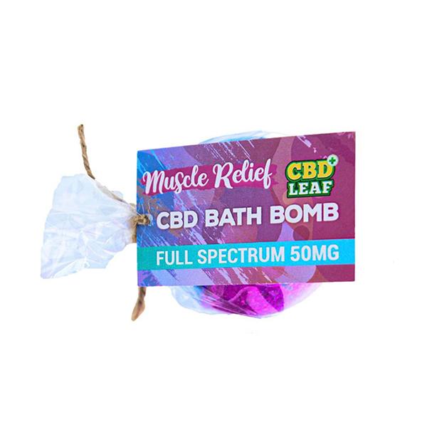 CBD Leaf 100mg CBD Bath Bomb - Muscle Relief