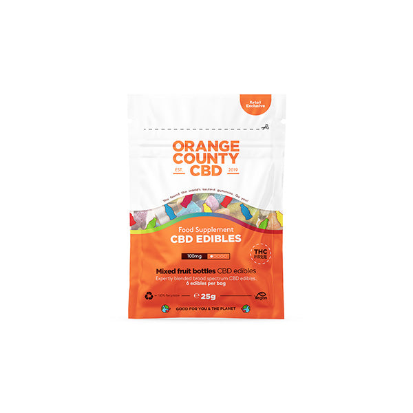Orange County CBD 100mg CBD Gummy Fruit Bottles - Mini Grab Bag