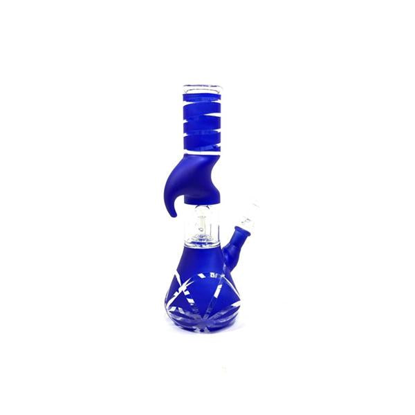 10" perco zig zag frosted taping glass bong - gwp 1 default title